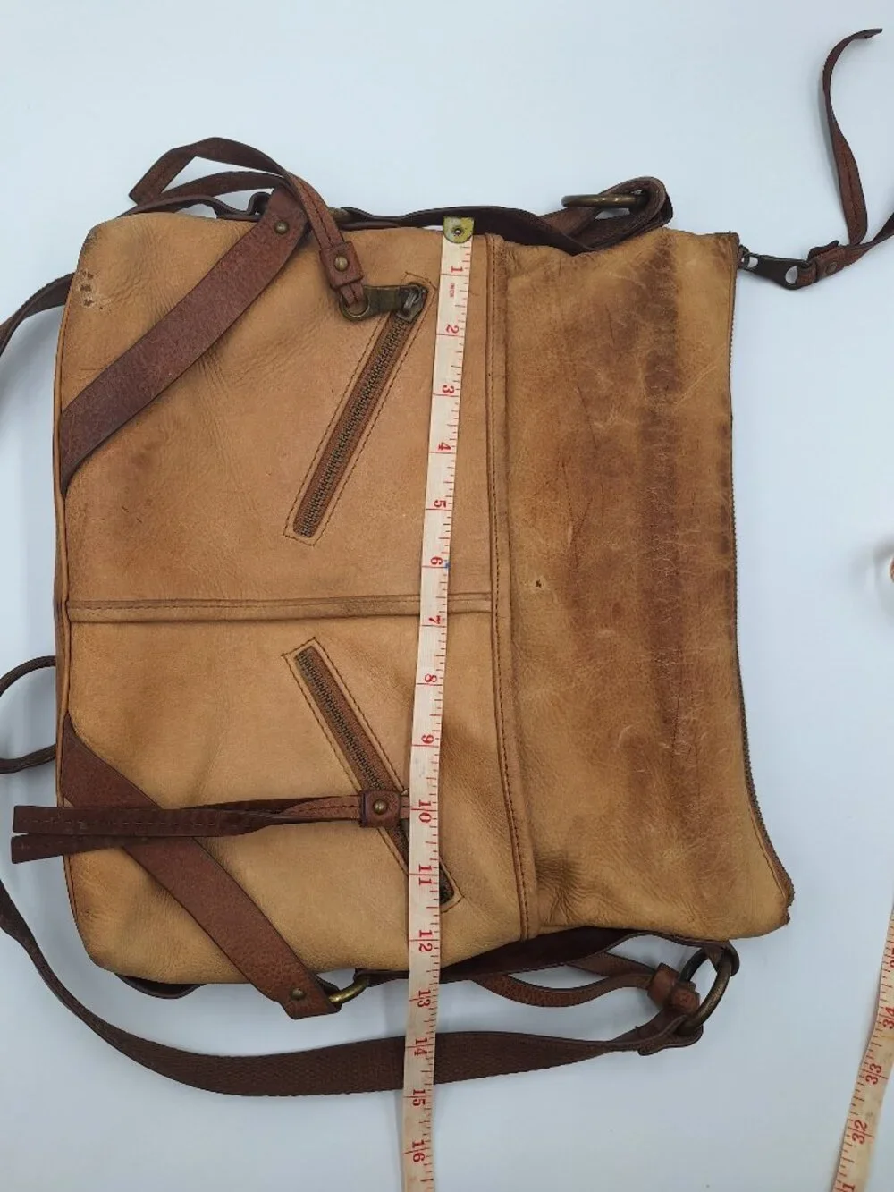Lucky Brand Boho Western Leather Crossbody Bag Casual Fringe Purse
